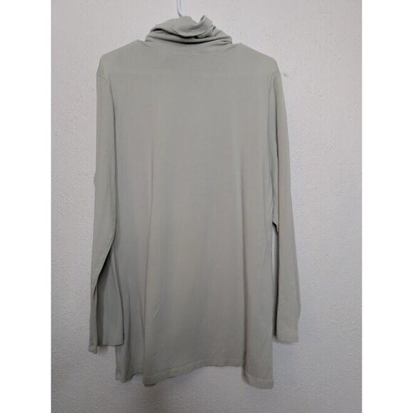 Universal Standard Womens Green Tunic Medium Ribbed Turtleneck Soft Pullover Top - Picture 4 of 5